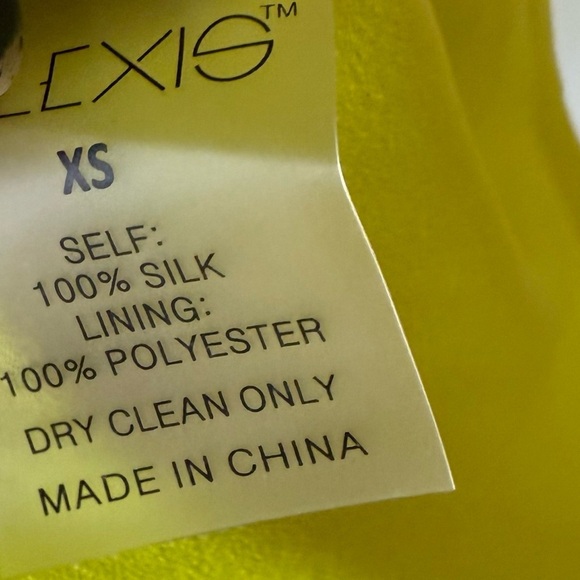 Alexis Wesley Dress Chartreuse Green One-Shoulder Long-Sleeve Mini A-Line XS - Picture 11 of 16